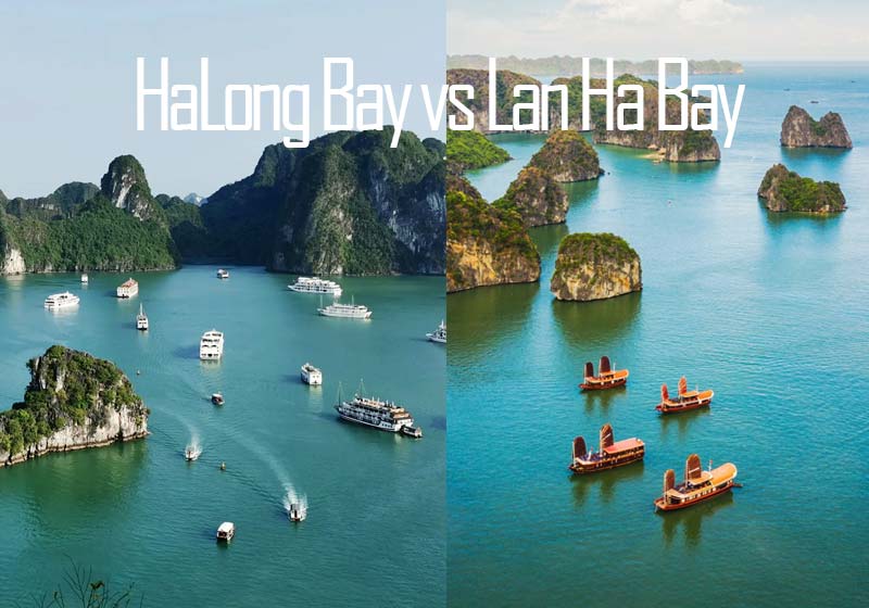 Lan Ha Bay vs Halong Bay scenery comparison