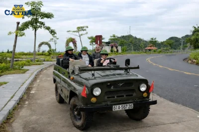 Jeep adventure on coastal road during Cat Ba 2 days 1 night tour