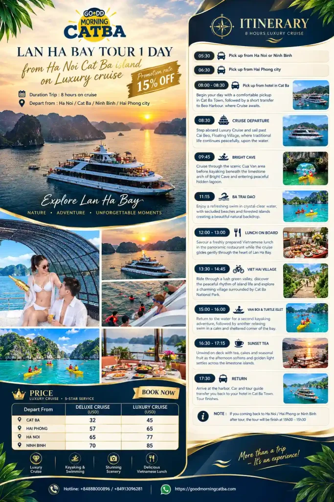 lan ha bay tour 1 day luxury itinerary